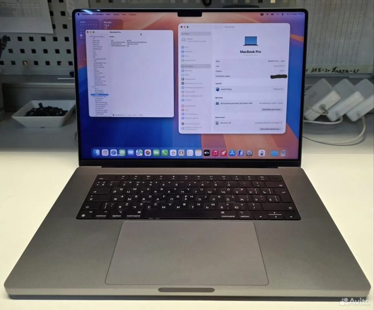 MacBook Pro 16 (2021), 1024 ГБ, M1 Pro (10-core), RAM 16 ГБ, GPU 16-core