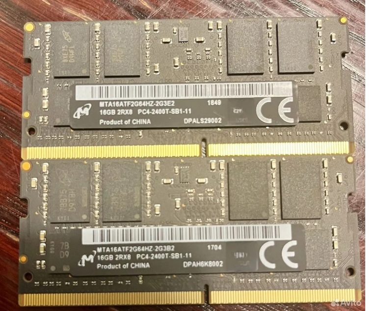 16GB PC4 2400T - SB1 - 11 - sodimm - DDR4 - MTA16A